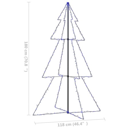 Albero di Natale a Cono 240 LED per Interni Esterni 118x180 cm