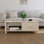 Tavolino HAMAR Miele 100x55x35 cm in Legno Massello di Pino