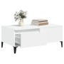 Tavolino da Salotto Bianco 90x50x36,5 cm in Legno Multistrato