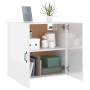 Armadietto a Muro Bianco Lucido 60x31x60 cm Legno Multistrato