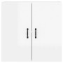 Armadietto a Muro Bianco Lucido 60x31x60 cm Legno Multistrato