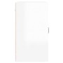 Armadietto a Muro Bianco Lucido 60x31x60 cm Legno Multistrato