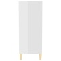 Credenza Bianco Lucido 57x35x90 cm in Legno Multistrato