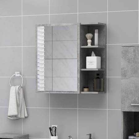 Mobile Bagno Specchio Grigio Cemento 62,5x20,5x64cm Multistrato