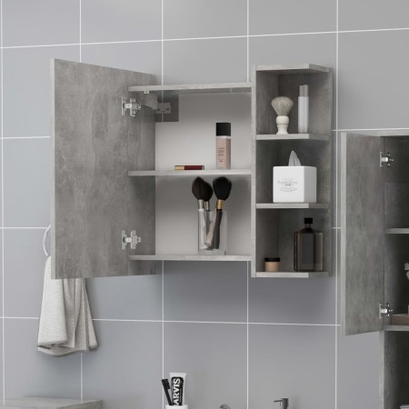 Mobile Bagno Specchio Grigio Cemento 62,5x20,5x64cm Multistrato