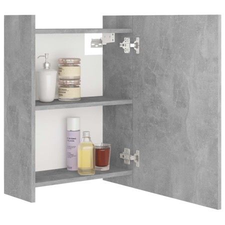 Mobile Bagno Specchio Grigio Cemento 62,5x20,5x64cm Multistrato