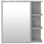 Mobile Bagno Specchio Grigio Cemento 62,5x20,5x64cm Multistrato