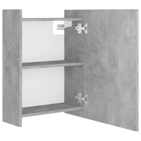 Mobile Bagno Specchio Grigio Cemento 62,5x20,5x64cm Multistrato