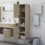 Mobile da Bagno Rovere Sonoma 30x30x130 cm in Legno Multistrato