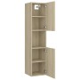 Mobile da Bagno Rovere Sonoma 30x30x130 cm in Legno Multistrato