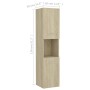Mobile da Bagno Rovere Sonoma 30x30x130 cm in Legno Multistrato