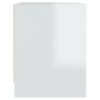 Comodino Bianco Lucido 45x34x44,5 cm in Truciolato