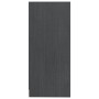 Credenza Grigia 35,5x33,5x76 cm in Legno Massello di Pino