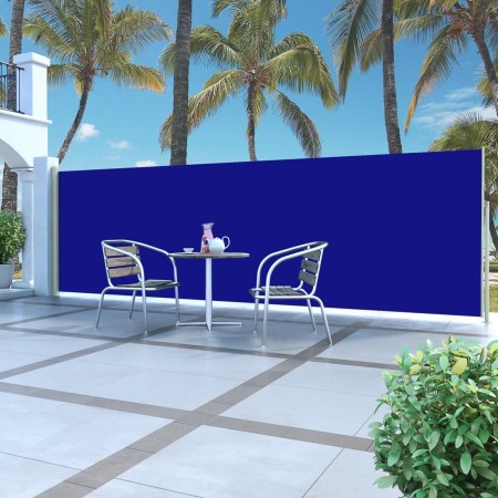 Tenda da Sole Laterale Retrattile 160 x 500 cm Blu