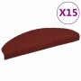 Tappetini Autoadesivi per Scale 15 pz 65x21x4 cm Rosso
