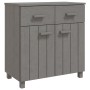 Credenza HAMAR Grigio Chiaro 79x40x80 cm Legno Massello di Pino