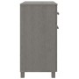 Credenza HAMAR Grigio Chiaro 79x40x80 cm Legno Massello di Pino