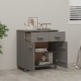 Credenza HAMAR Grigio Chiaro 79x40x80 cm Legno Massello di Pino