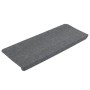 Tappetini Autoadesivi per Scale 15 pz 65x24,5x3,5 cm Grigio