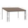 Gazebo a Parete 4x3 m Talpa in Tessuto