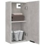 Mobile da Bagno a Parete Grigio Cemento 32x20x67 cm