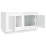 Mobile Porta TV Bianco Lucido 80x35x45 cm in Legno Multistrato