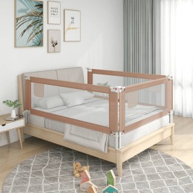 Sponda Letto di Sicurezza per Bambini Tortora 180x25 cm Tessuto