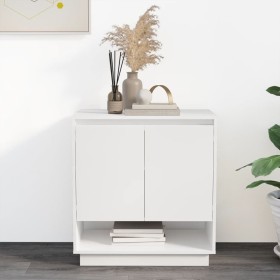 Credenza Bianco Lucido 70x41x75 cm in Truciolato