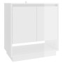 Credenza Bianco Lucido 70x41x75 cm in Truciolato