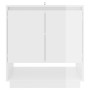 Credenza Bianco Lucido 70x41x75 cm in Truciolato