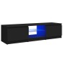 Mobile Porta TV con Luci LED Nero 140x40x35,5 cm