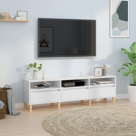 Mobile Porta TV Bianco 150x30x44,5 cm in Legno Multistrato