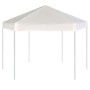 Gazebo Esagonale Pop-Up con 6 Pareti Bianco Crema 3,6x3,1 m