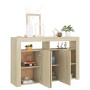 Credenza con Luci LED Rovere Sonoma 115,5x30x75 cm