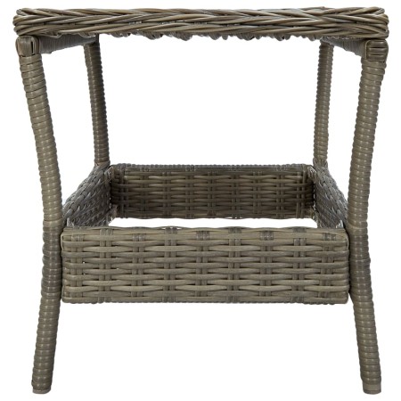 Tavolo da Giardino Marrone 45x45x46,5 cm in Polyrattan