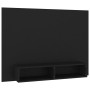 Mobile TV a Muro Nero 120x23,5x90 cm in Legno Multistrato