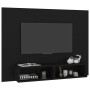 Mobile TV a Muro Nero 120x23,5x90 cm in Legno Multistrato