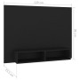 Mobile TV a Muro Nero 120x23,5x90 cm in Legno Multistrato