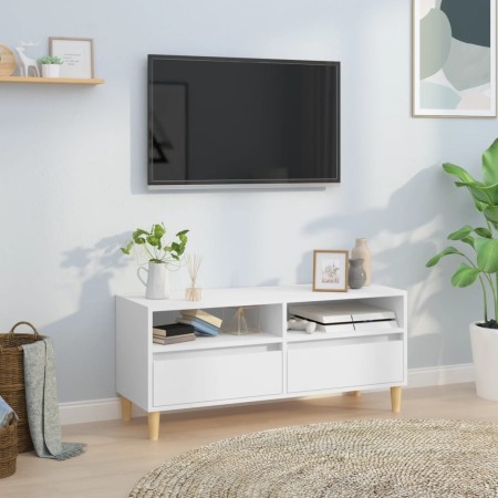 Mobile Porta TV Bianco 100x34,5x44,5 cm in Legno Multistrato