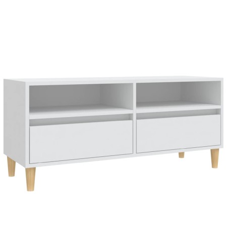 Mobile Porta TV Bianco 100x34,5x44,5 cm in Legno Multistrato