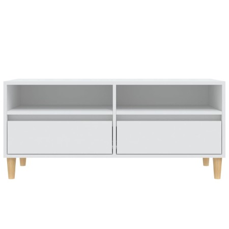 Mobile Porta TV Bianco 100x34,5x44,5 cm in Legno Multistrato