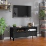 Mobile Porta TV Nero 100x34,5x44,5 cm in Legno Multistrato