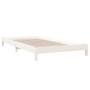 Letto Impilabile Bianco 90x200cm in Legno Massello di Pino