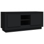 Mobile Porta TV Nero 102x35x45 cm in Legno Multistrato