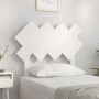 Testiera per Letto Bianca 92x3x81 cm in Legno Massello di Pino