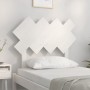 Testiera per Letto Bianca 92x3x81 cm in Legno Massello di Pino