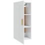 Armadietto a Muro Bianco Lucido 35x34x90 cm Legno Multistrato