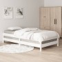 Letto Impilabile Bianco 90x190 cm in Legno Massello di Pino