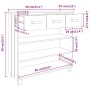 Consolle HAMAR Grigio Chiaro 90x35x90 cm Legno Massello di Pino