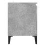 Mobile TV con Gambe in Metallo Grigio Cemento 103,5x35x50 cm